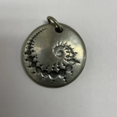 Crop Circle Spiral Pewter Pendant