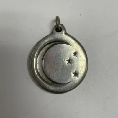 Crescent & Stars Pewter Pendant