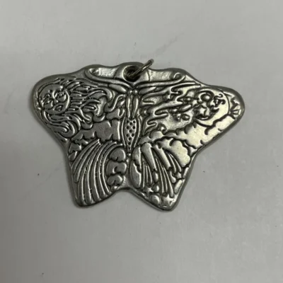 Planet Butterfly Pewter Pendant