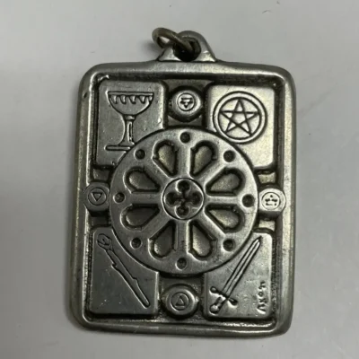 Tarot Wheel Pewter Pendant