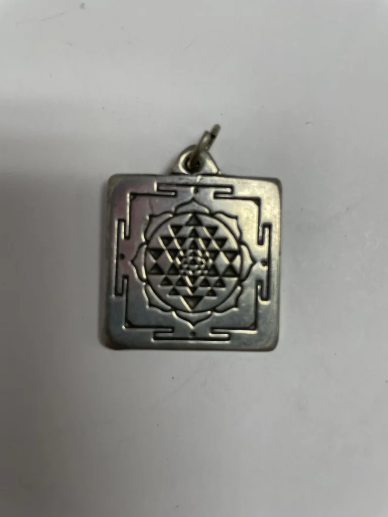 Sri Yantra Mandala Pewter Pendant