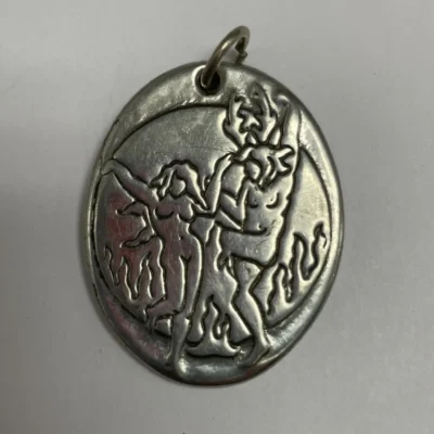 Fire Dance Pewter Pendant