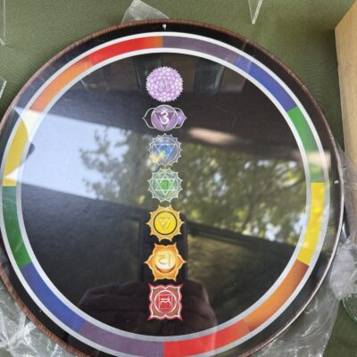 Chakra Glass Altar Plate