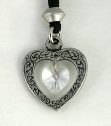 Celtic Crystal Heart Pendant (Various Colors)